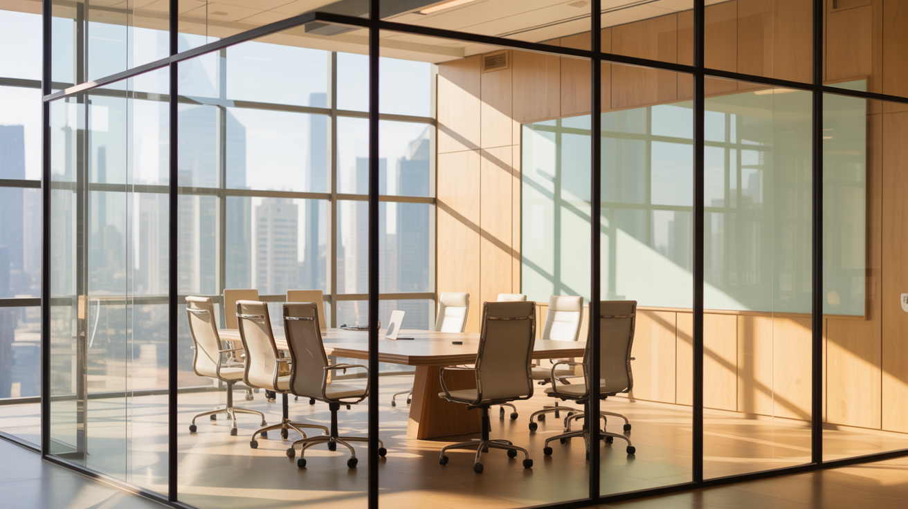 Professional conference room with city view representing where complex legal problems get solved